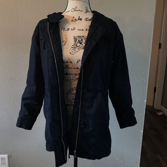 Massimo dutti EUC dark navy black coat jacket warm - Picture 4 of 12